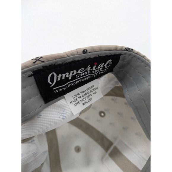 Blackwolf Run Hat Men Strap Spell Out Golf Resort Course‎ Skulls Tan - Picture 2 of 7